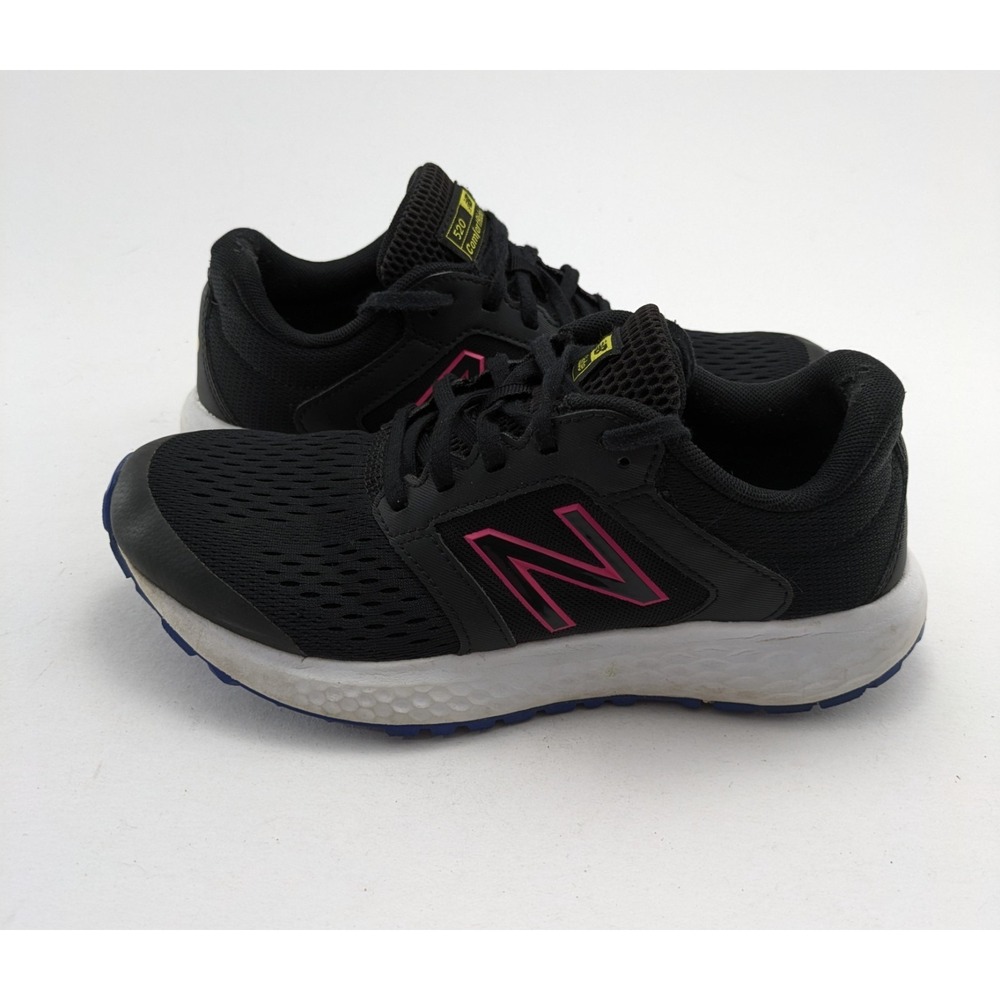 Womens New Balance Black 520 V8 Lace Up Black Running Shoes W520CP5 Size 8